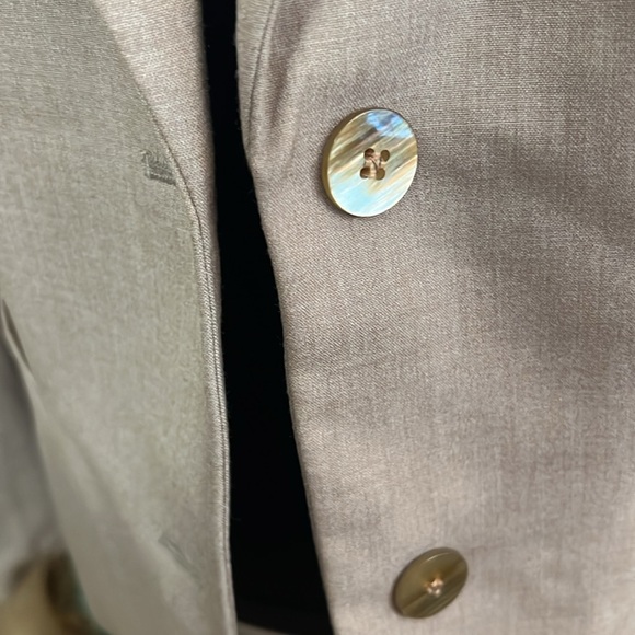Calvin Klein Tan 2 button Blazer Jacket With Pockets Size 12 - Picture 8 of 10